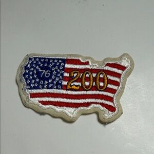 USA Bicentennial Flag Patch with 76 and 200 Embroidery